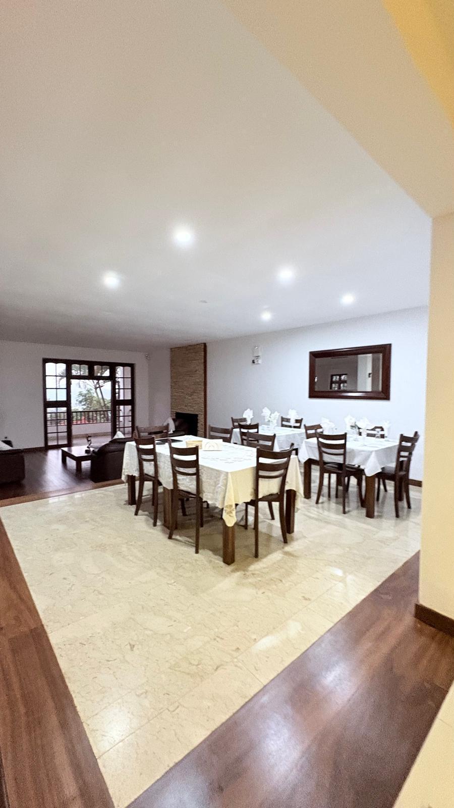 Elegant elevated dining area